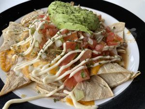 Nachos at De Aca in San Jose