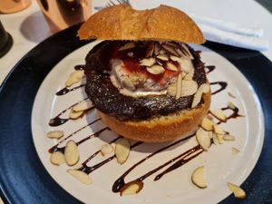 Brownie Burger! at De Aca in San Jose