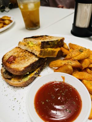 Grilled cheese sandwich   at De Aca in San Jose