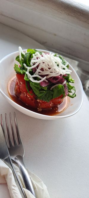 Tasty watermelon tuna at De Aca in San Jose