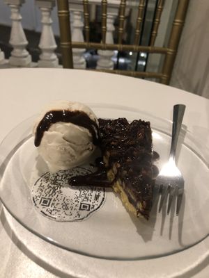 Pecan pie with ice cream   at De Aca in San Jose