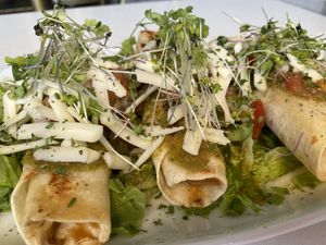 Mushroom Flautas  at De Aca in San Jose