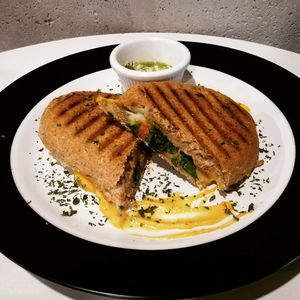 Great cheese grill sandwich at De Aca in San Jose