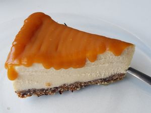 Carmel cheesecake at De Aca in San Jose