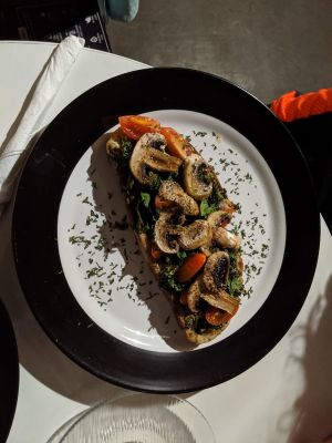 Tostada salada at De Aca in San Jose