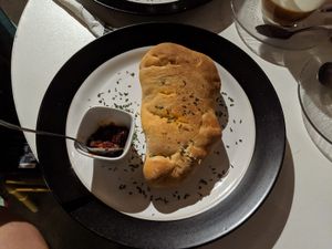 Calzone at De Aca in San Jose