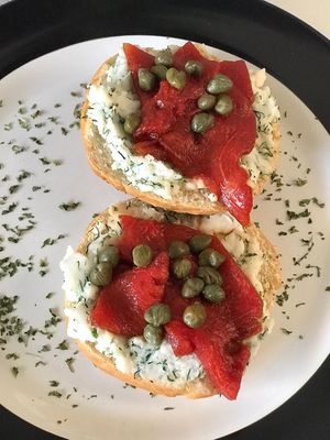 Smoked "Salmón" Bagel  at De Aca in San Jose
