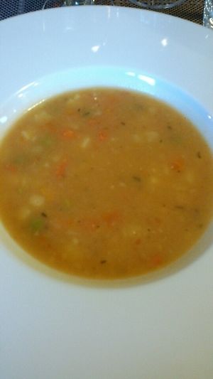vegetable soup - starter at VeganFresh Hotel & Restaurant in Medvode