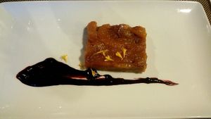 Sweet plum cake - dessert at VeganFresh Hotel & Restaurant in Medvode