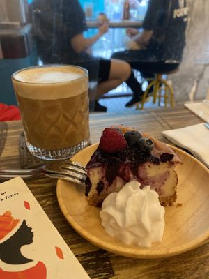 Black sugar ginger latte at Ohms Cafe & Bar in Hong Kong Island