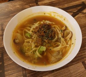 Curry Vegan Beef Udon 肥牛咖喱湯烏冬 at Ohms Cafe & Bar in Hong Kong Island