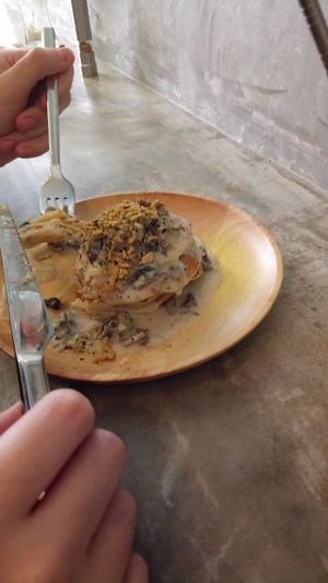 sweet and salty pancake.  at Ohms Cafe & Bar in Hong Kong Island