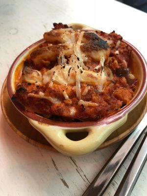 Vegan lasagna at Ohms Cafe & Bar in Hong Kong Island