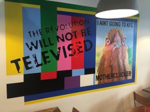 Cool picture at Peckish Cafe in Ennis