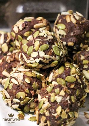 Protein balls at Peckish vegan cafe at Peckish Cafe in Ennis