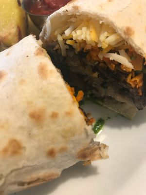 Burrito close-up. at Peckish Cafe in Ennis