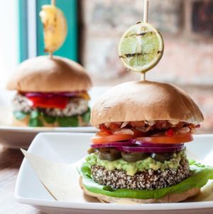 Vegan burger at Handmade Burger Co in Southampton