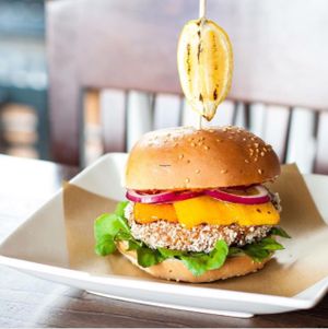 Vegan burger at Handmade Burger Co in Southampton