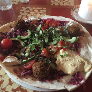 Vegan Lounge Flatbread at Faro Lounge in Lichfield