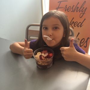 Enjoying an Acai Bowl at Blondie's Vegan in Boynton Beach