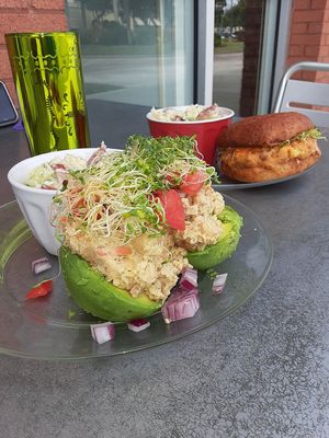 Ready for first bite! at Blondie's Vegan in Boynton Beach