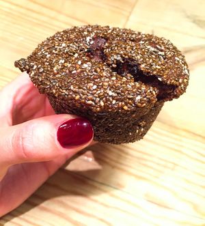 Vegan Chia Seed Muffin with Blueberries at Le Pain Quotidien - Mall of the Emirates in Dubai