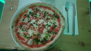 One of the vegan pizzas there at Itaca in Padua