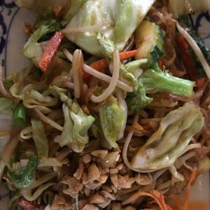 vegan pad thai  at Bangkok Happy Bowl in Koloa