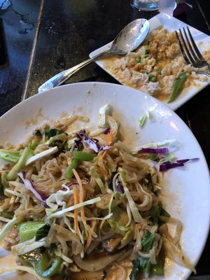 Pad Thai and curry  at Bangkok Happy Bowl in Koloa