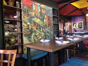 Art- Bangkok floating market at Bangkok Happy Bowl in Koloa