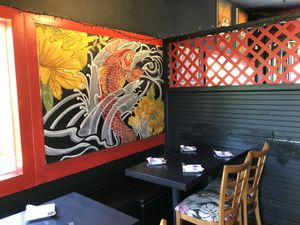 Koi art at Bangkok Happy Bowl in Koloa