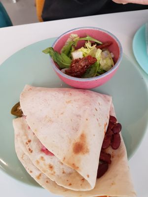 The quesadilla at Vegan Kiosk in Bratislava
