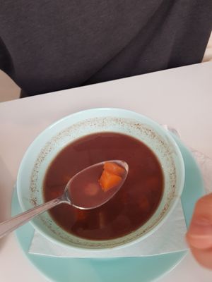 The soup of the day at Vegan Kiosk in Bratislava