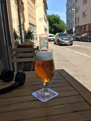 nice cold beer at Vegan Kiosk in Bratislava