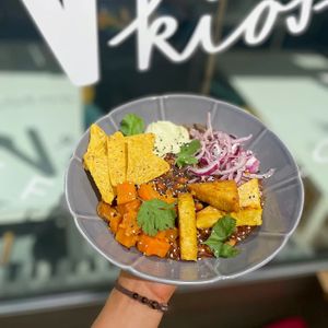 Daily dinner menu, is changed ewery day. at Vegan Kiosk in Bratislava