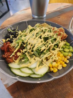 Buddha bowl at Vegan Kiosk in Bratislava