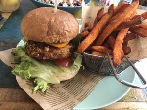 Burger   at Vegan Kiosk in Bratislava