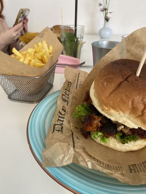 Pulled Seitan Burger  at Vegan Kiosk in Bratislava
