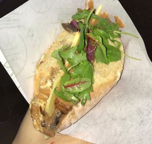 Vegan hot dog! at Vegan Kiosk in Bratislava