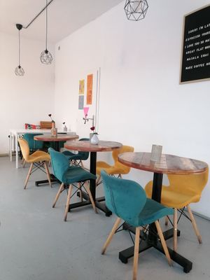 Restaurant environment at Vegan Kiosk in Bratislava