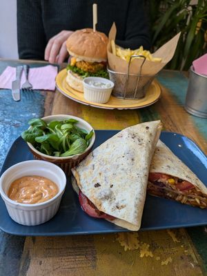 Quesadilla at Vegan Kiosk in Bratislava
