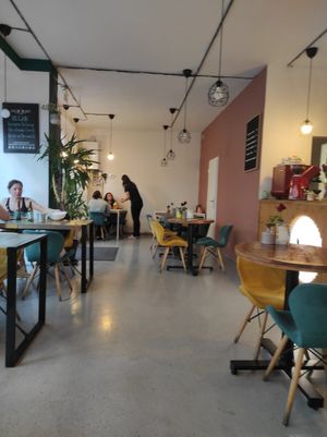 Inside at Vegan Kiosk in Bratislava