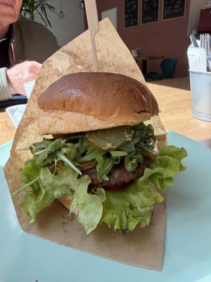 Vegan burger   at Vegan Kiosk in Bratislava