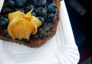 Delicious banana bread at Vegan Kiosk in Bratislava