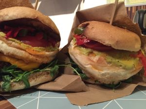 Papa burgers  at Vegan Kiosk in Bratislava