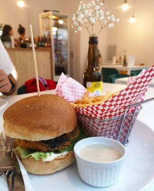 Burger at Vegan Kiosk at Vegan Kiosk in Bratislava