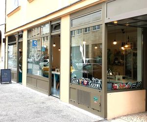 Store front. at Vegan Kiosk in Bratislava