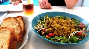Tofu scramble. at Vegan Kiosk in Bratislava