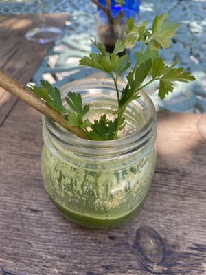 Green machine juice   at Aubergine in Ibiza