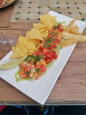 Vegan nachos at Aubergine in Ibiza